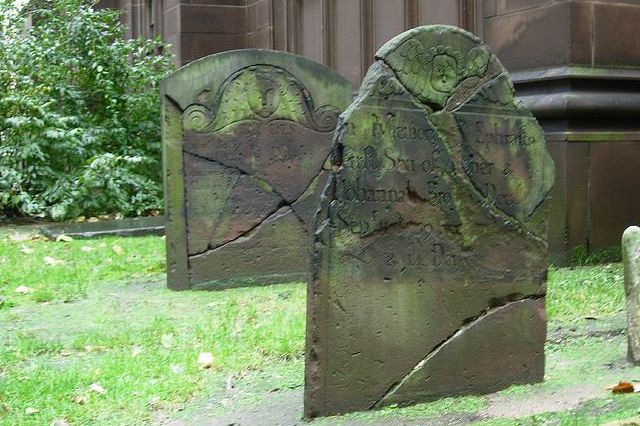 The graveyard at Trinity Church was filled a long time ago.